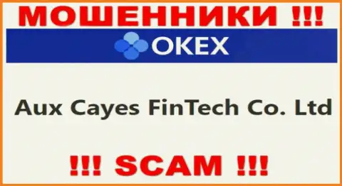 Aux Cayes FinTech Co. Ltd - это компания, которая управляет internet-махинаторами ОКекс Ком