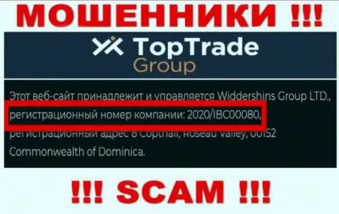 Номер регистрации Widdershins Group LTD - 2020/IBC00080 от грабежа денежных вкладов не спасет