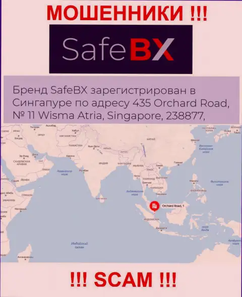 Не имейте дело с Safe BX - указанные воры скрылись в оффшоре по адресу: 435 Orchard Road, № 11 Wisma Atria, 238877 Singapore