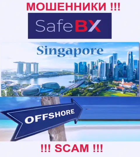Singapore - оффшорное место регистрации мошенников SafeBX Com, представленное на их информационном ресурсе