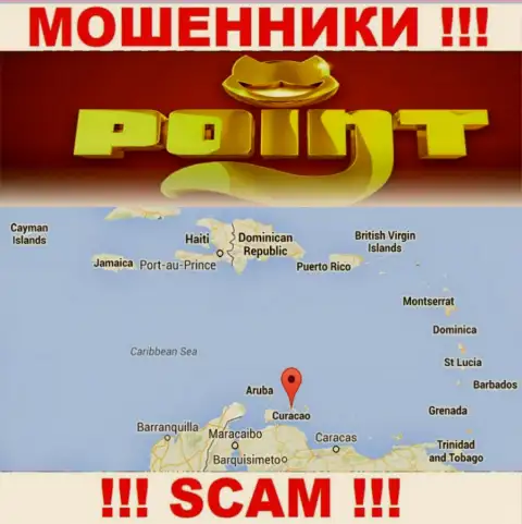 Организация Поинт Лото имеет регистрацию довольно-таки далеко от оставленных без денег ими клиентов на территории Curacao