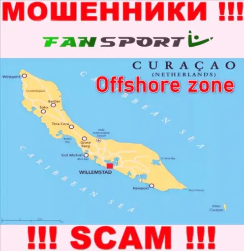 Оффшорное место регистрации FanSport - на территории Curacao