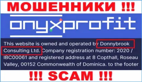 Юридическое лицо организации Оникс Профит - это Donnybrook Consulting Ltd, инфа взята с официального web-портала