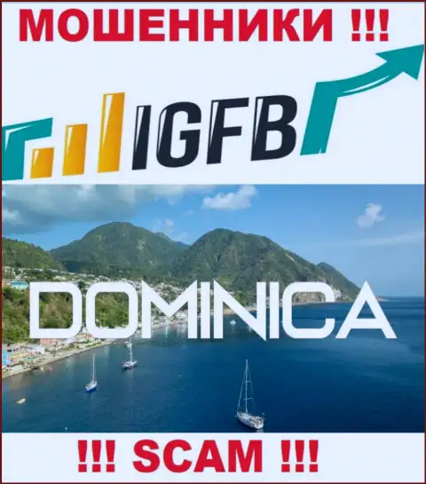 На web-сайте IGFB указано, что они разместились в оффшоре на территории Содружество Доминики