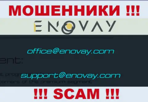 Е-майл, который internet-мошенники ЭноВей Ком разместили на своем официальном информационном ресурсе