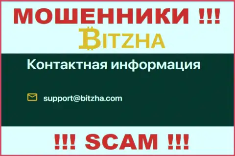 Электронный адрес мошенников Bitzha24 Com, информация с официального веб-портала